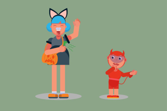 Character of Kids with Halloween Costume Review