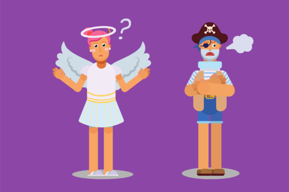 Characters Halloween Vector Illustration