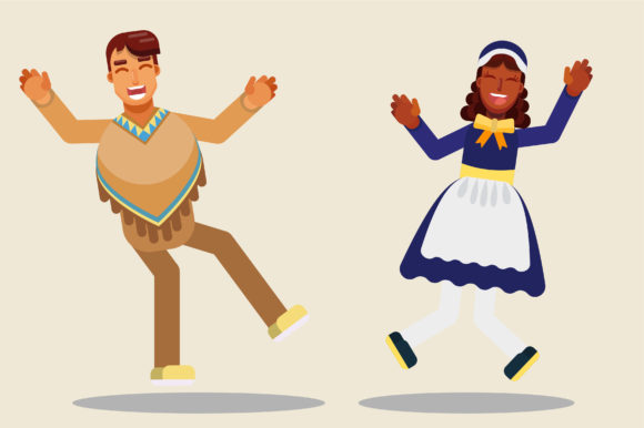 Joyful Thanksgiving Characters - Couple Embroidery Review
