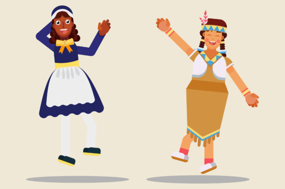 Thanksgiving Characters - Cheerful Girls Embroidery Review