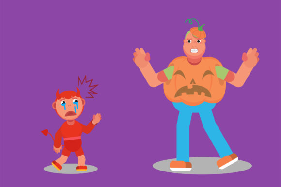 Vector Illustration of Sad Halloween: A Designer's Stitch Test